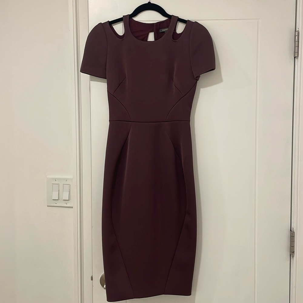 Zac Posen couture line eggplant dress. Very flattering!